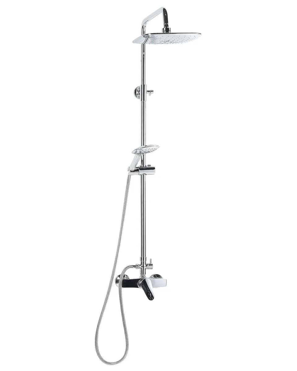 beliani-howick-duschsystem-silber-115-cm-mit-kopfbrause image 1