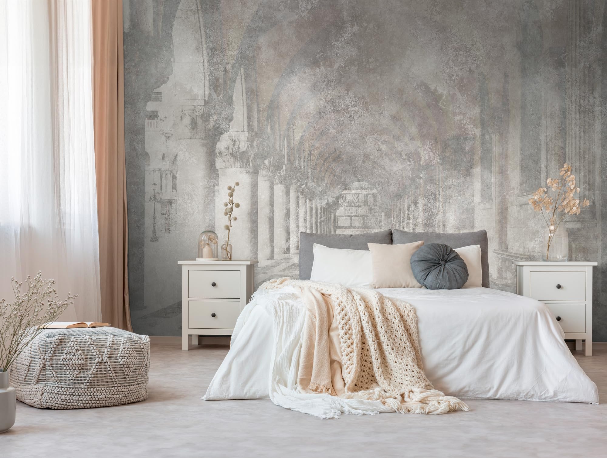 livingwalls-fototapeten-399151-vintage-grau-beige-2-12x2-80m image 2