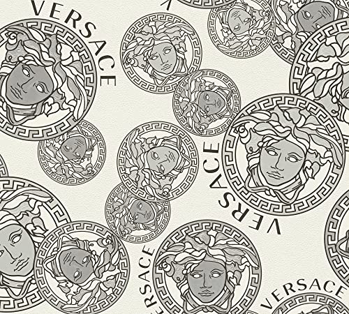 versace-wallpaper-386102-vliestapete-wei-silber-logo image 6