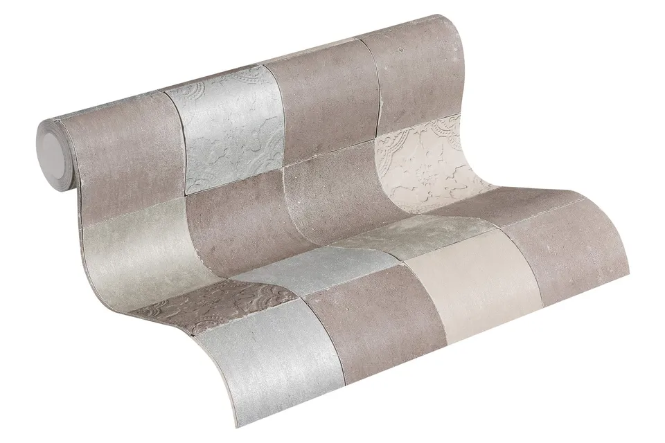 a-s-cr-ation-new-walls-37406-3-vliestapete-fliesen-grau-creme image 1