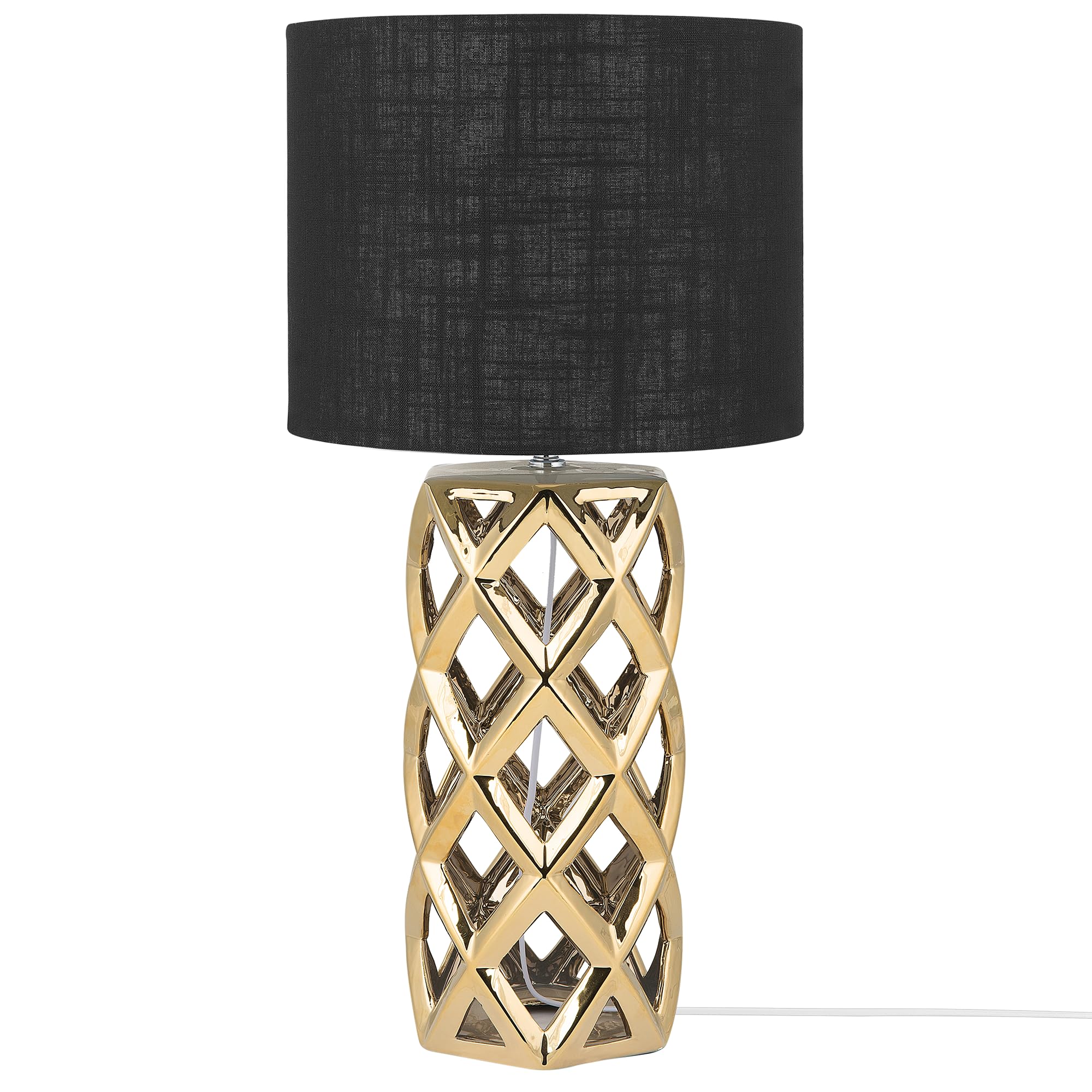 beliani-sejla-tischlampe-keramik-gold-schirm-schwarz-71-cm image 4