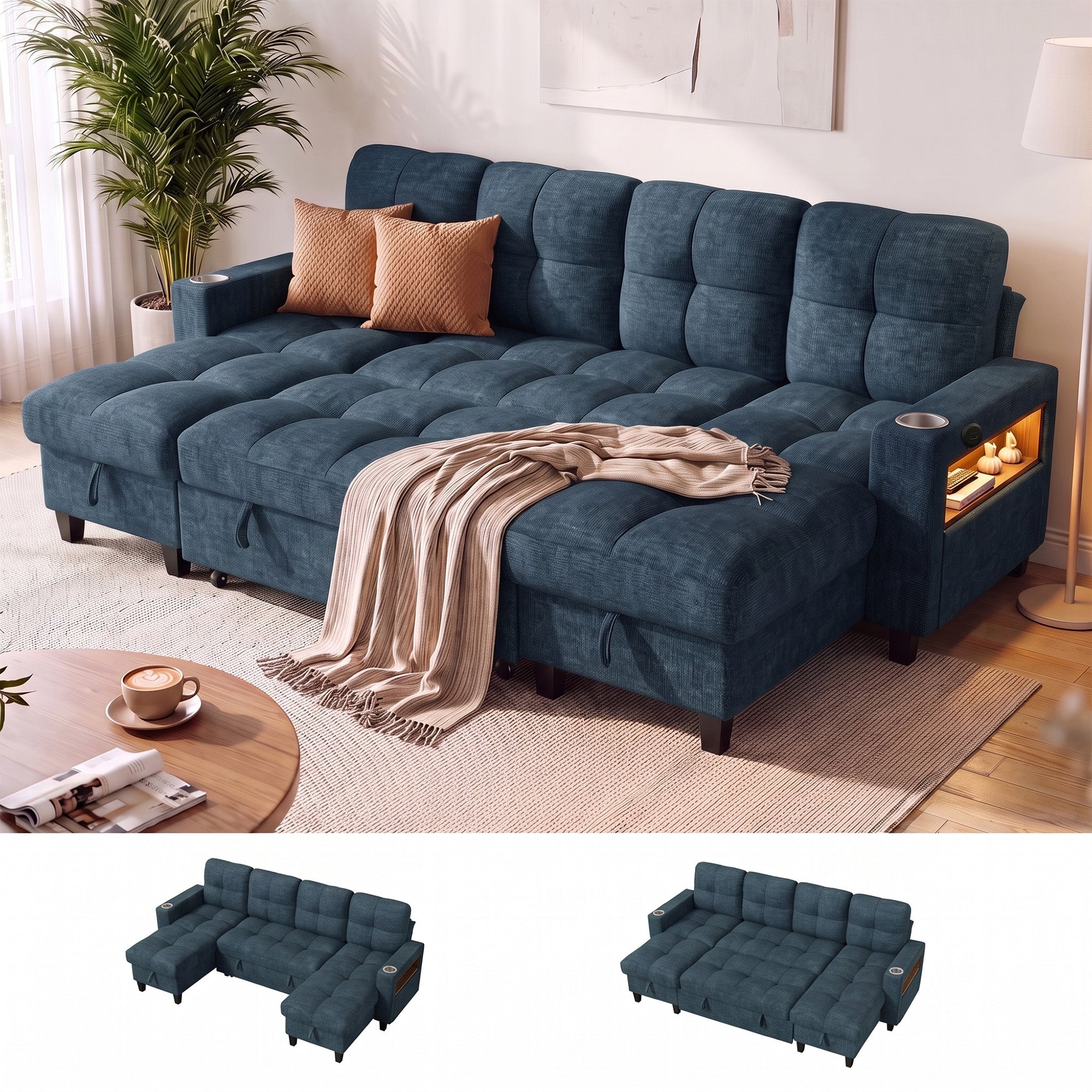 homall-sofa-modular-ecksofa-stoff-grau-mit-stauraum-usb image 7