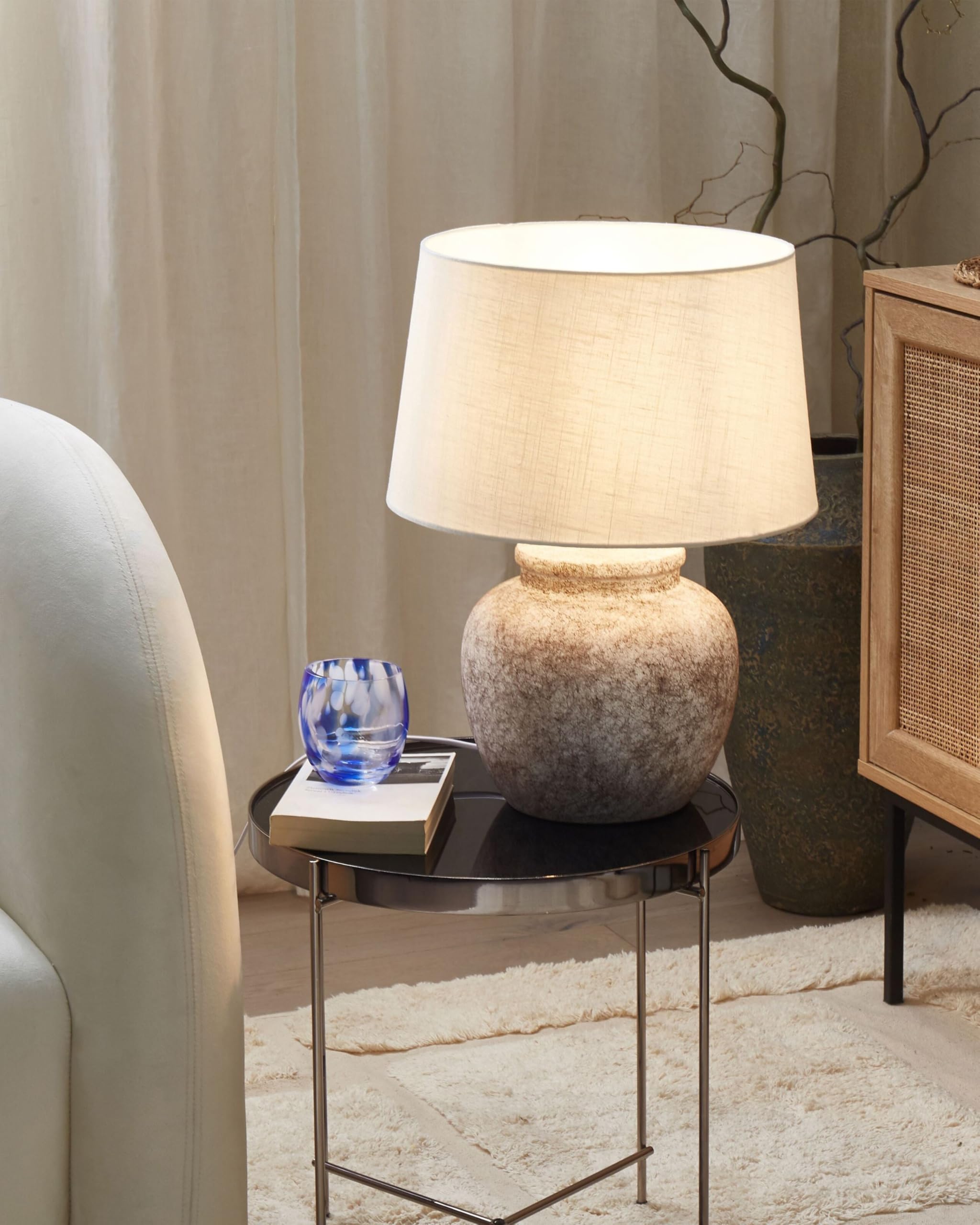 beliani-mareb-tischlampe-beige-keramik-47-cm-steinoptik image 2