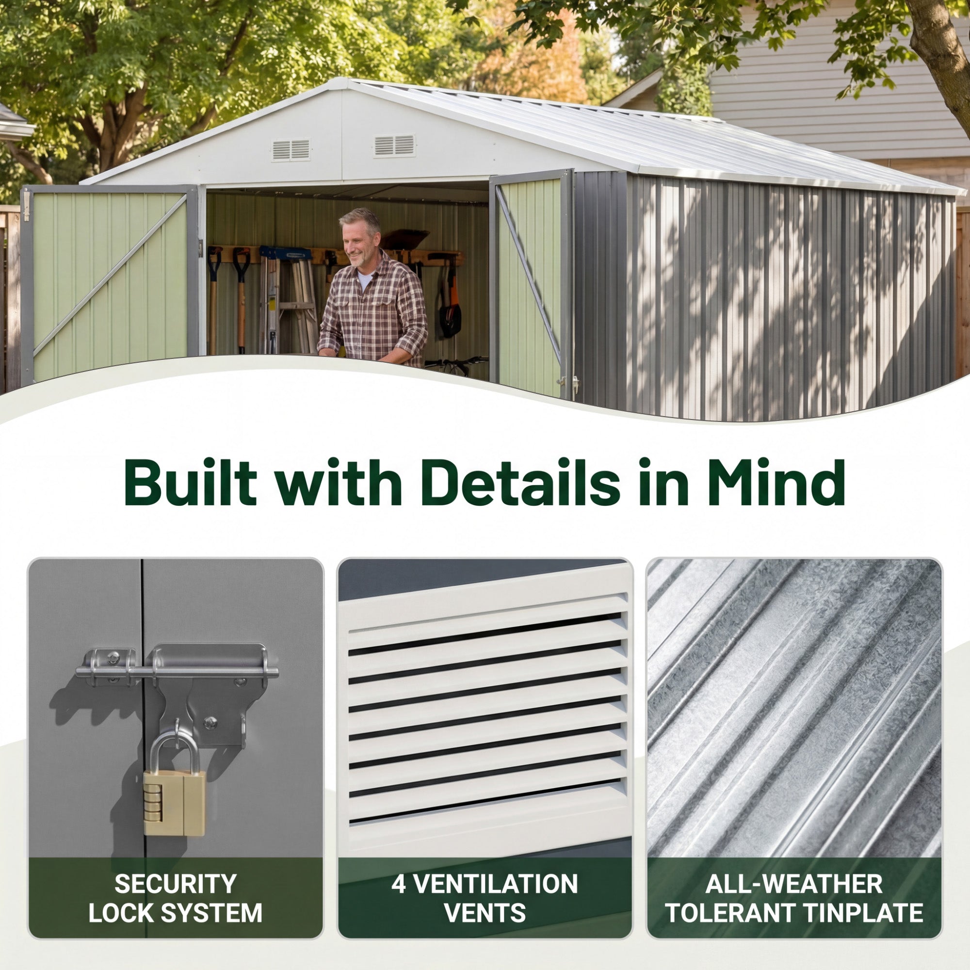 homall-metal-shed-ger-tehaus-metall-grau-10x12ft image 4