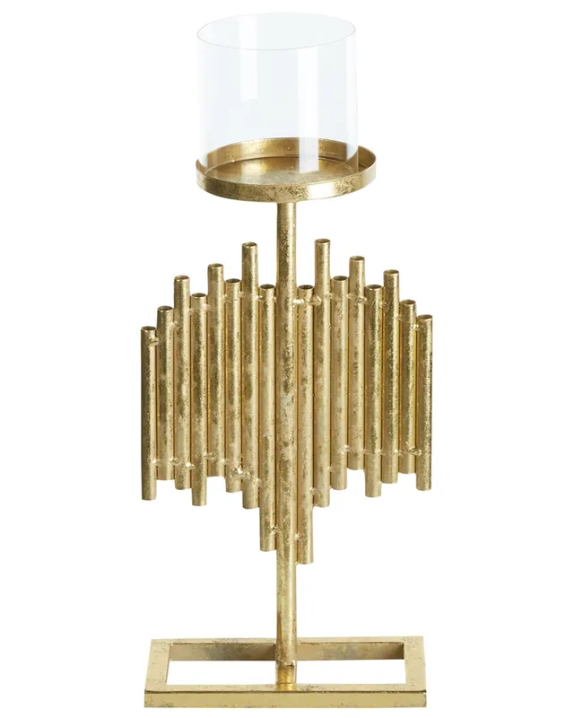 beliani-nias-kerzenst-nder-gold-47-cm-metall-glas image 1