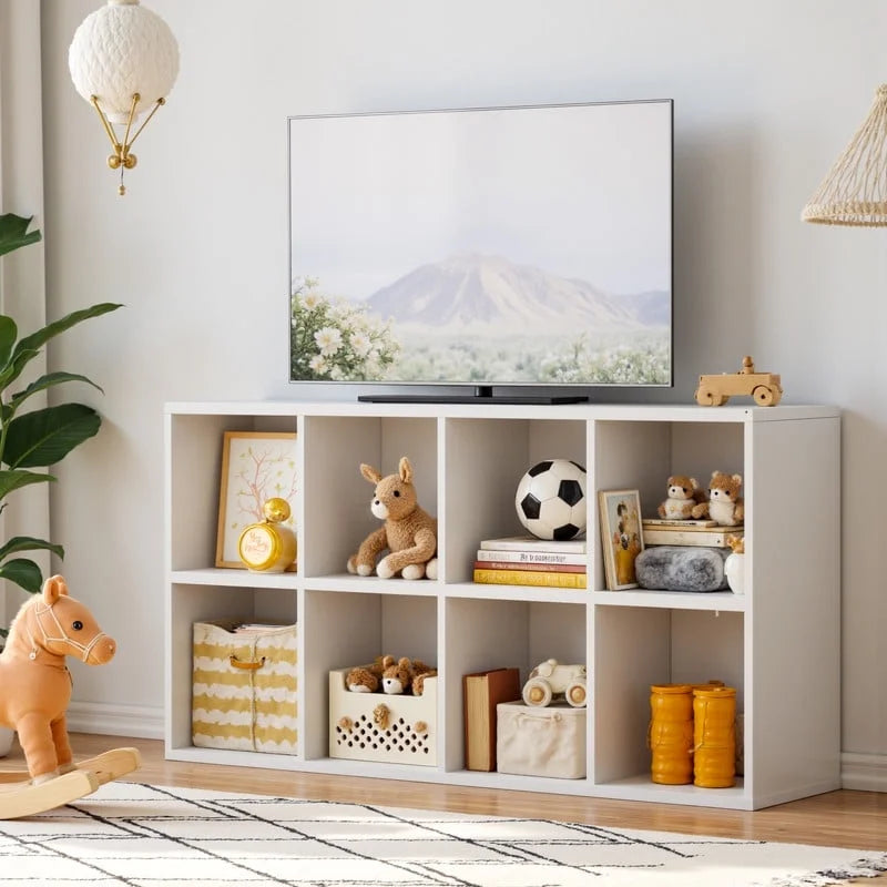 homall-bookcase-b-cherregal-schwarz-8-f-cher-f-rs-wohnzimmer image 2