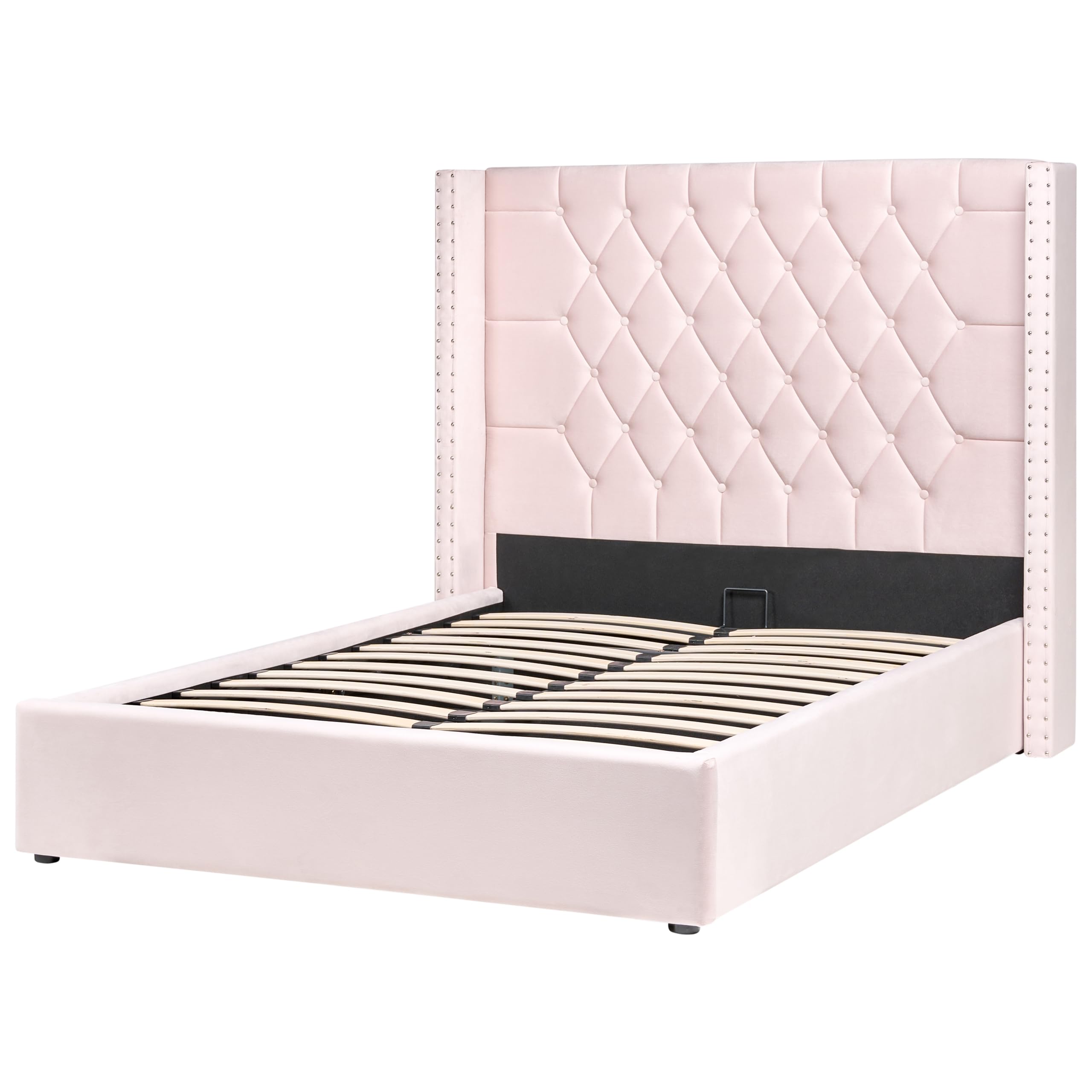beliani-lubbon-polsterbett-140x200-rosa-samt-mit-bettkasten image 5