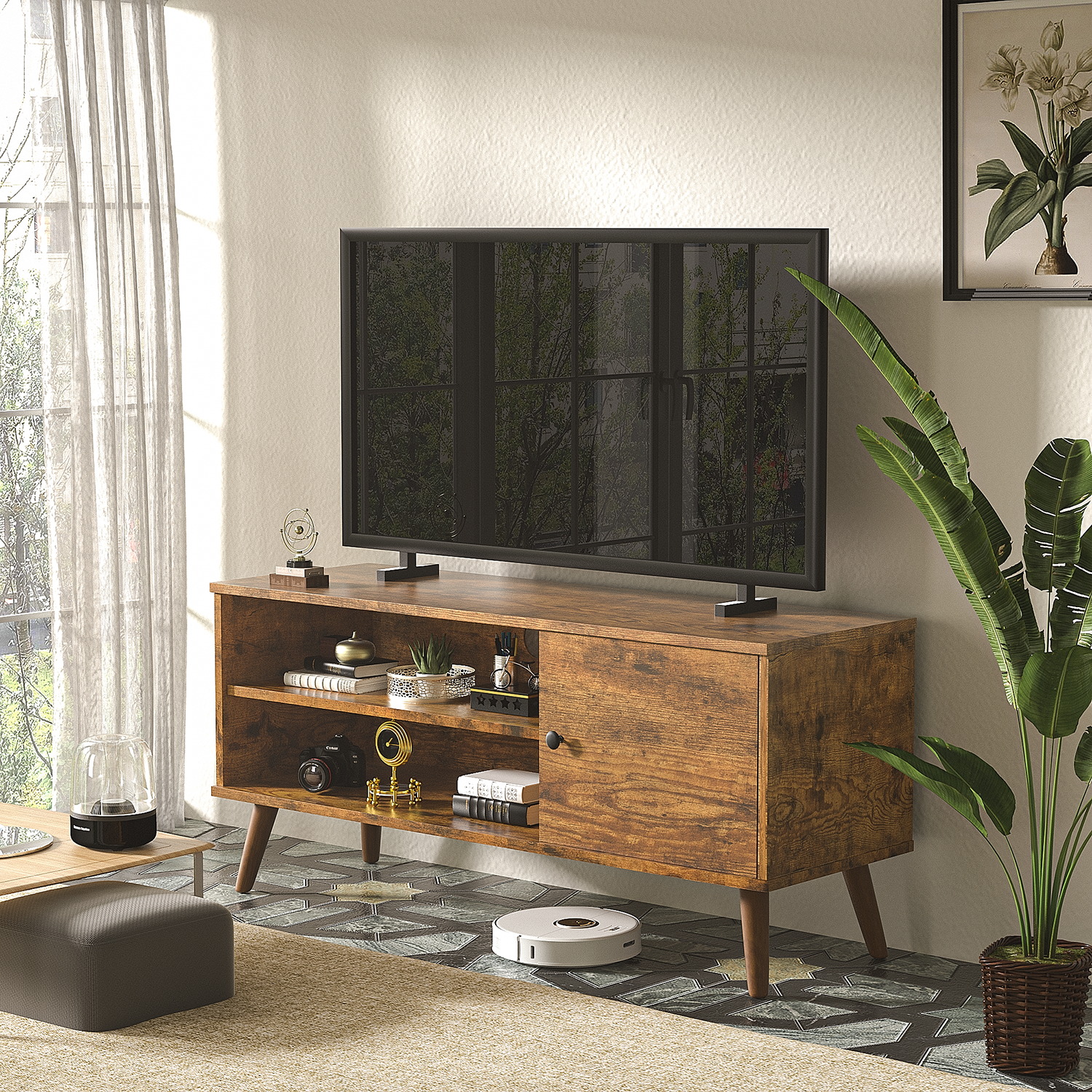 homall-tv-stand-lowboard-retro-holz-100-cm image 3