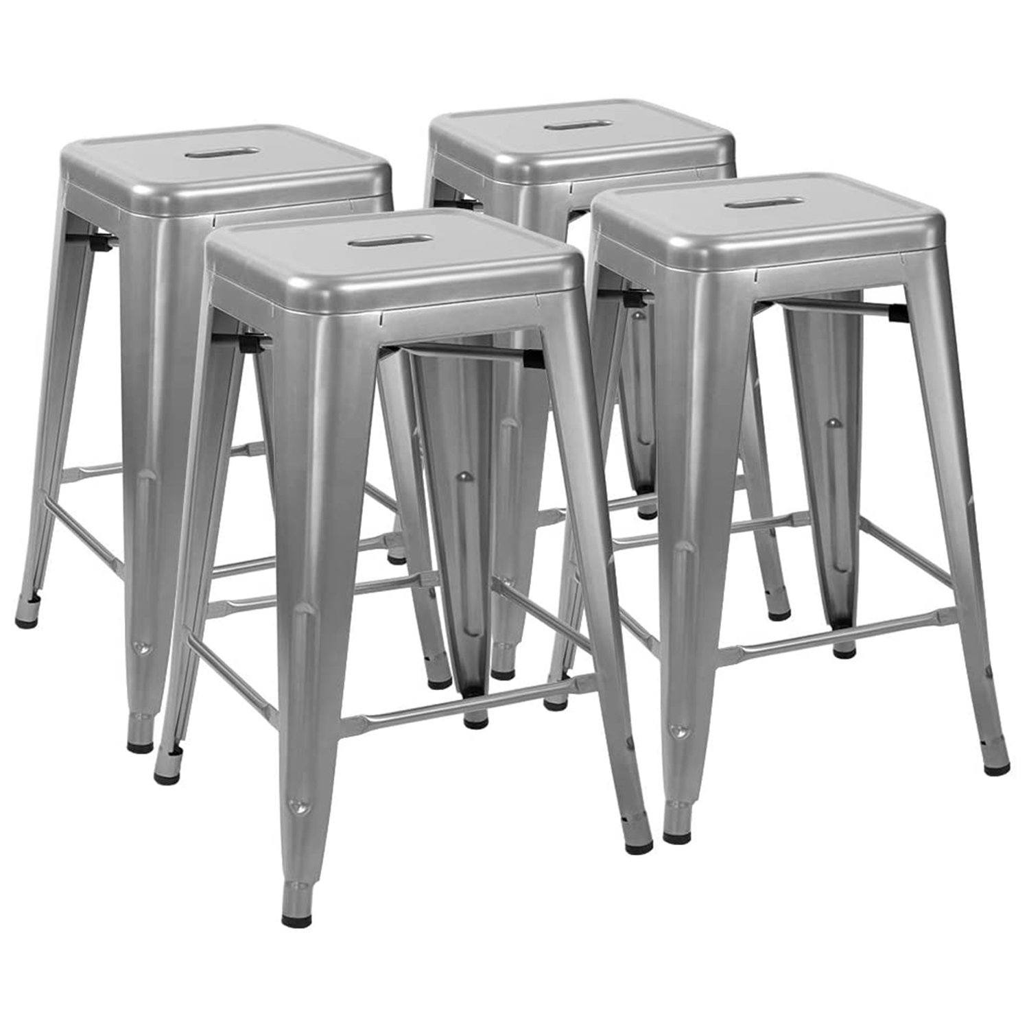 homall-metal-chair-barhocker-metall-61cm-schwarz-4er-set image 8