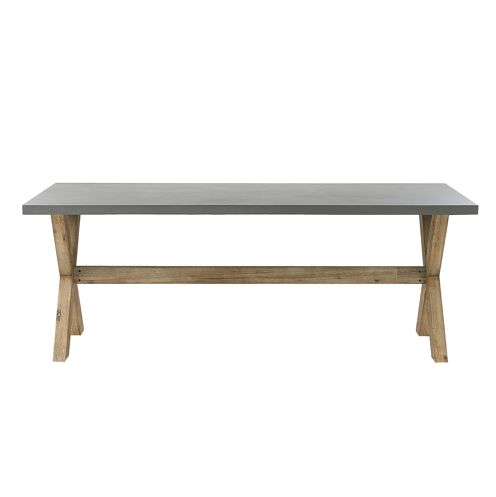 beliani-olbia-gartenset-tisch-200x100-6-hocker-beton-akazie image 5