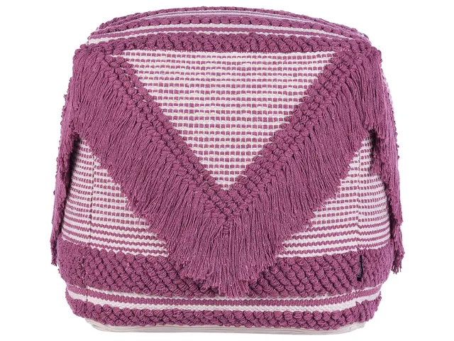 beliani-kochi-pouf-sitzhocker-rosa-zartrosa-40x40-cm image 1