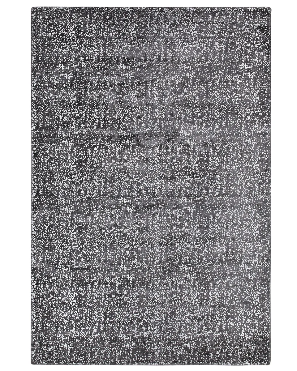 beliani-esel-teppich-140x200-dunkelgrau-kurzflor-silber image 1