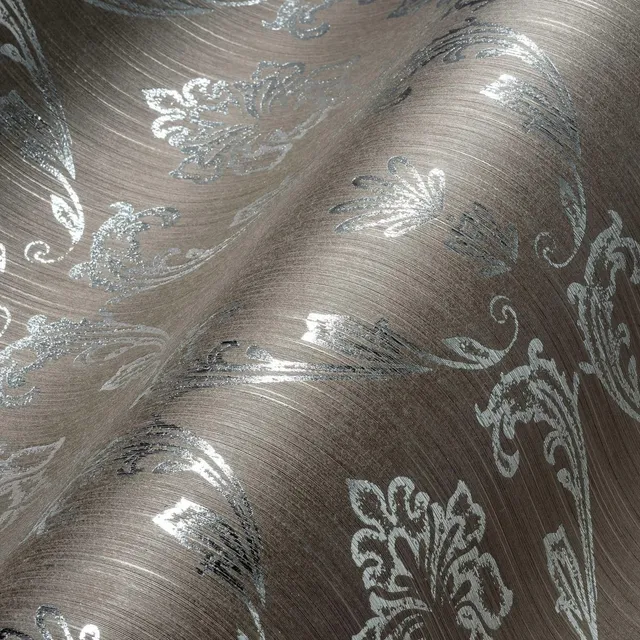 a-s-cr-ation-architects-paper-30658-3-vliestapete-braun-metallic-ornament image 1