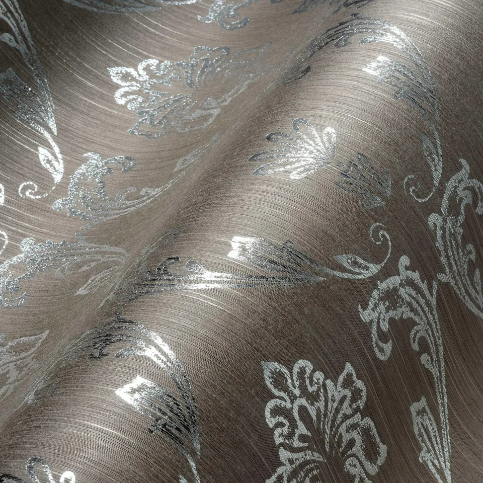 a-s-cr-ation-architects-paper-30658-3-vliestapete-braun-metallic-ornament image 1