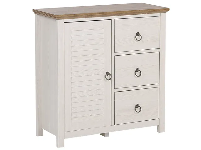 beliani-kirkland-sideboard-beige-3-schubladen-rustikal-80-cm image 1