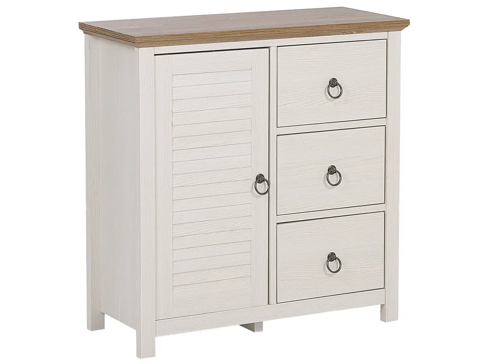 beliani-kirkland-sideboard-beige-3-schubladen-rustikal-80-cm image 1