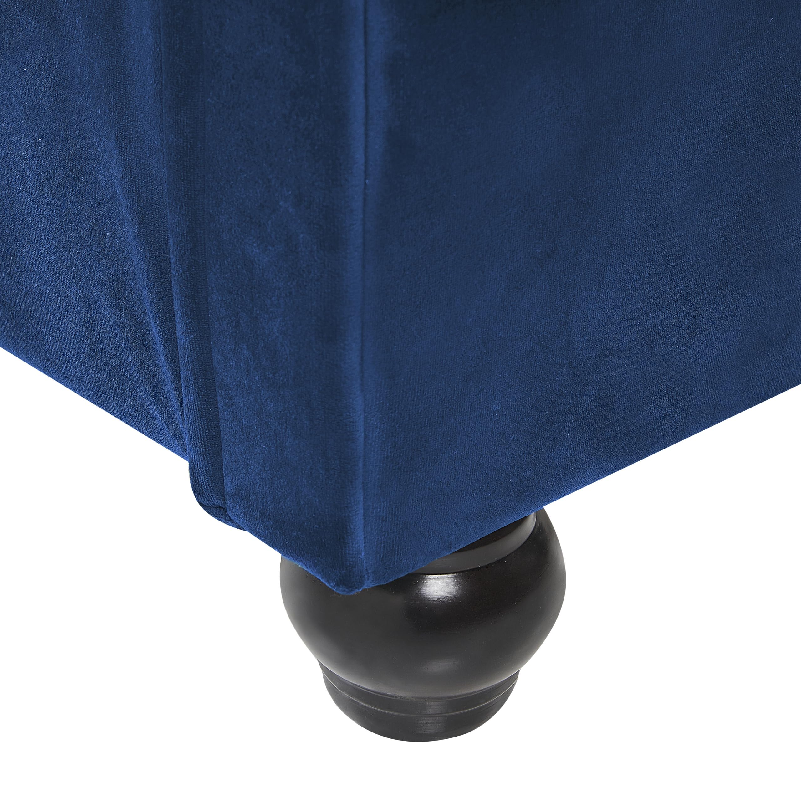 beliani-doppelbett-160x200-samt-blau-mit-lattenrost image 8