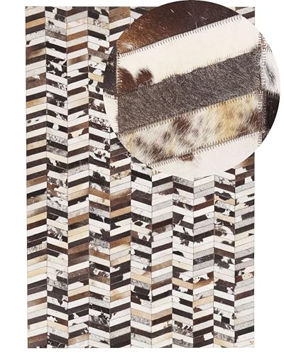 beliani-akyele-kuhfell-teppich-braun-wei-140x200-patchwork image 7
