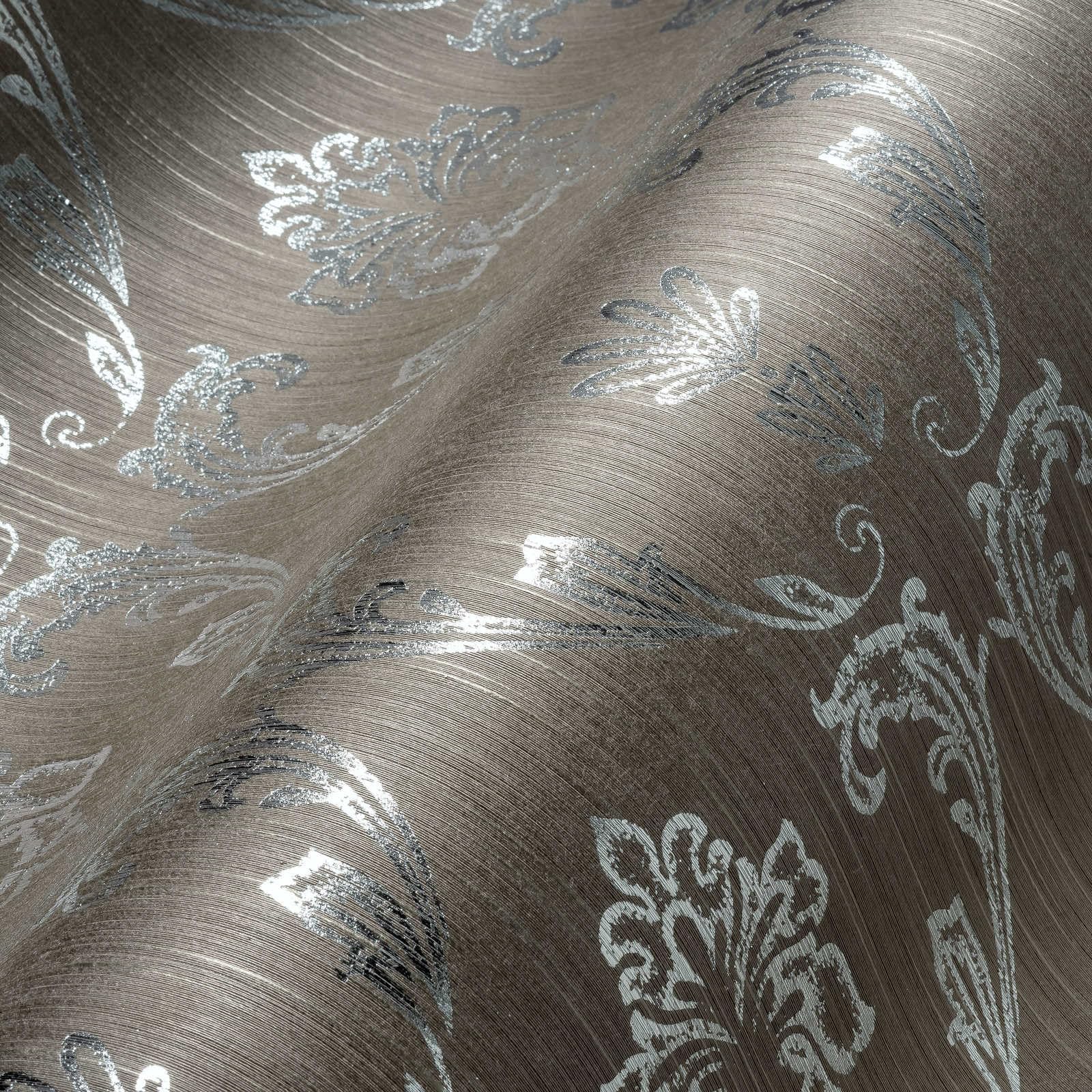 a-s-cr-ation-architects-paper-30658-3-vliestapete-braun-metallic-ornament image 1