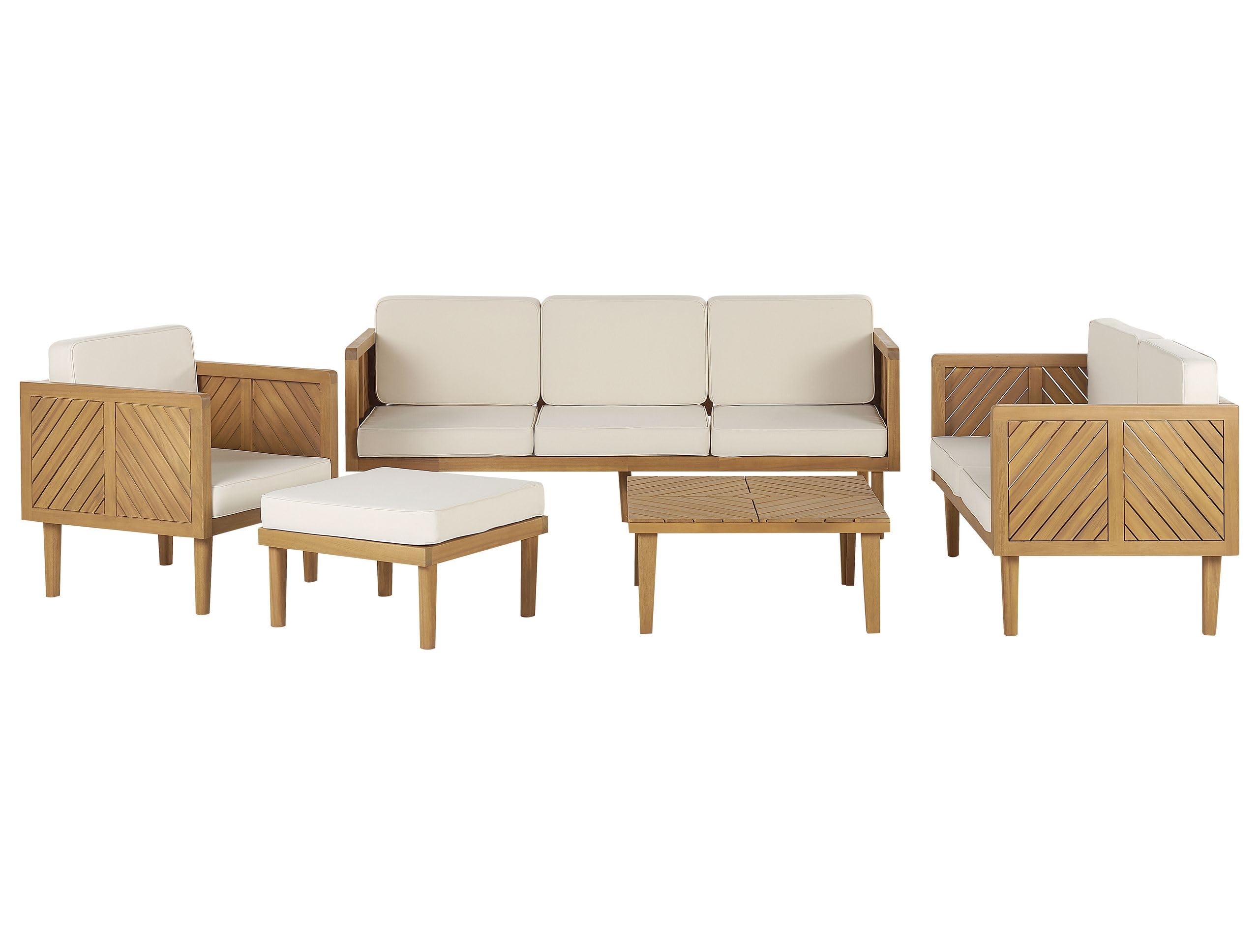 beliani-baratti-lounge-set-akazie-beige-6-sitzer-rustikal image 1