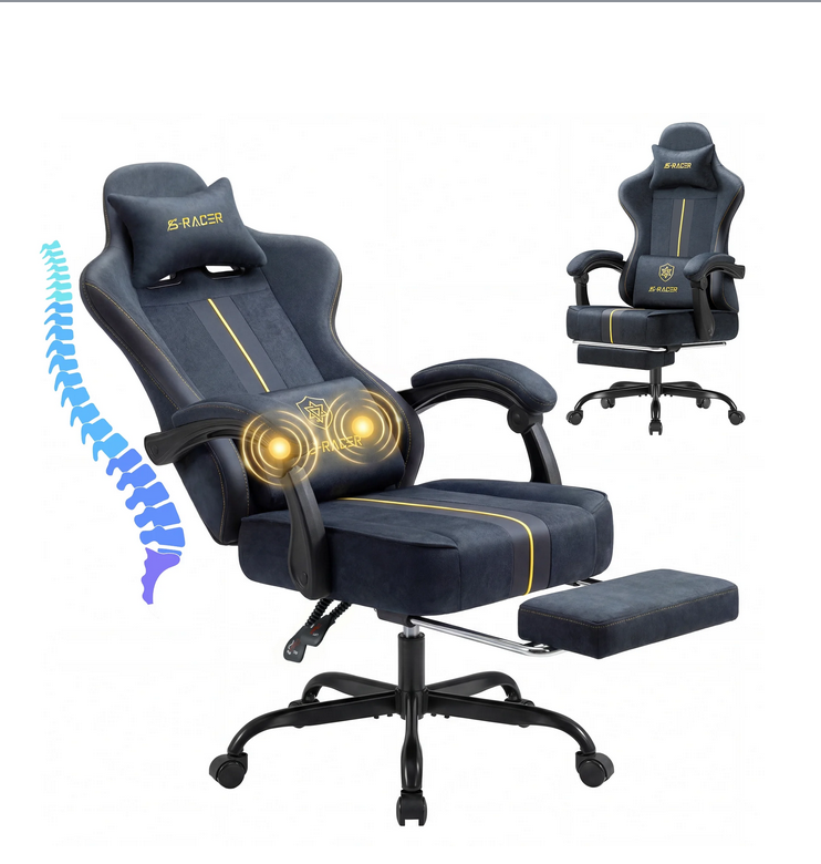homall-gaming-chair-gaming-stuhl-led-schwarz-mit-fu-st-tze image 4