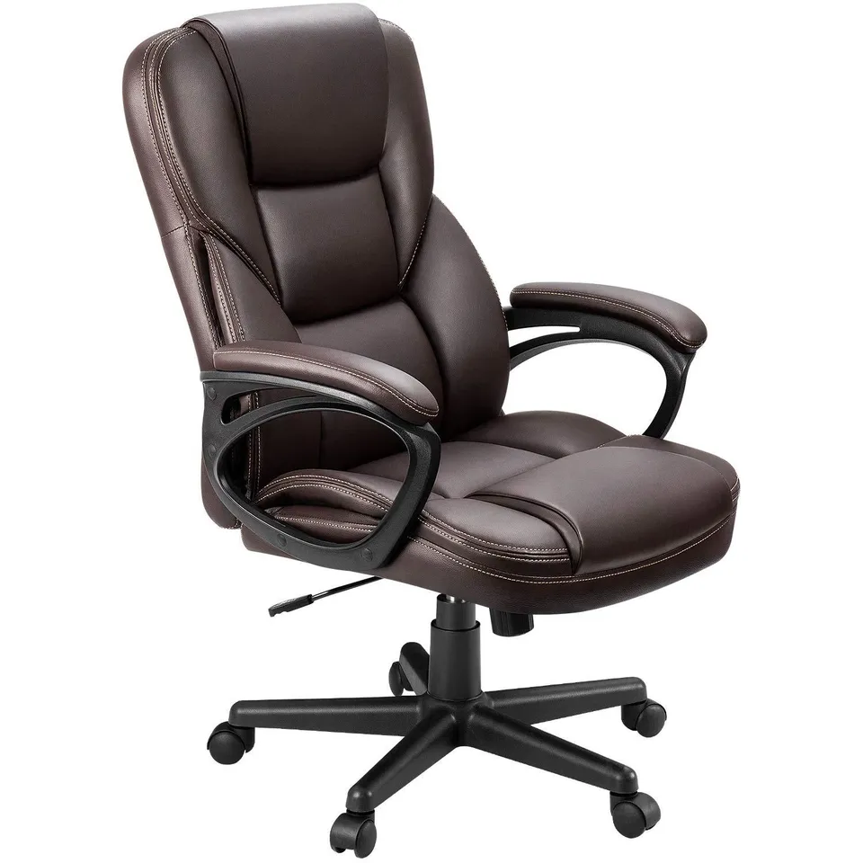 homall-office-leather-chair-b-rostuhl-schwarz-kunstleder-hochlehner-2 image 1