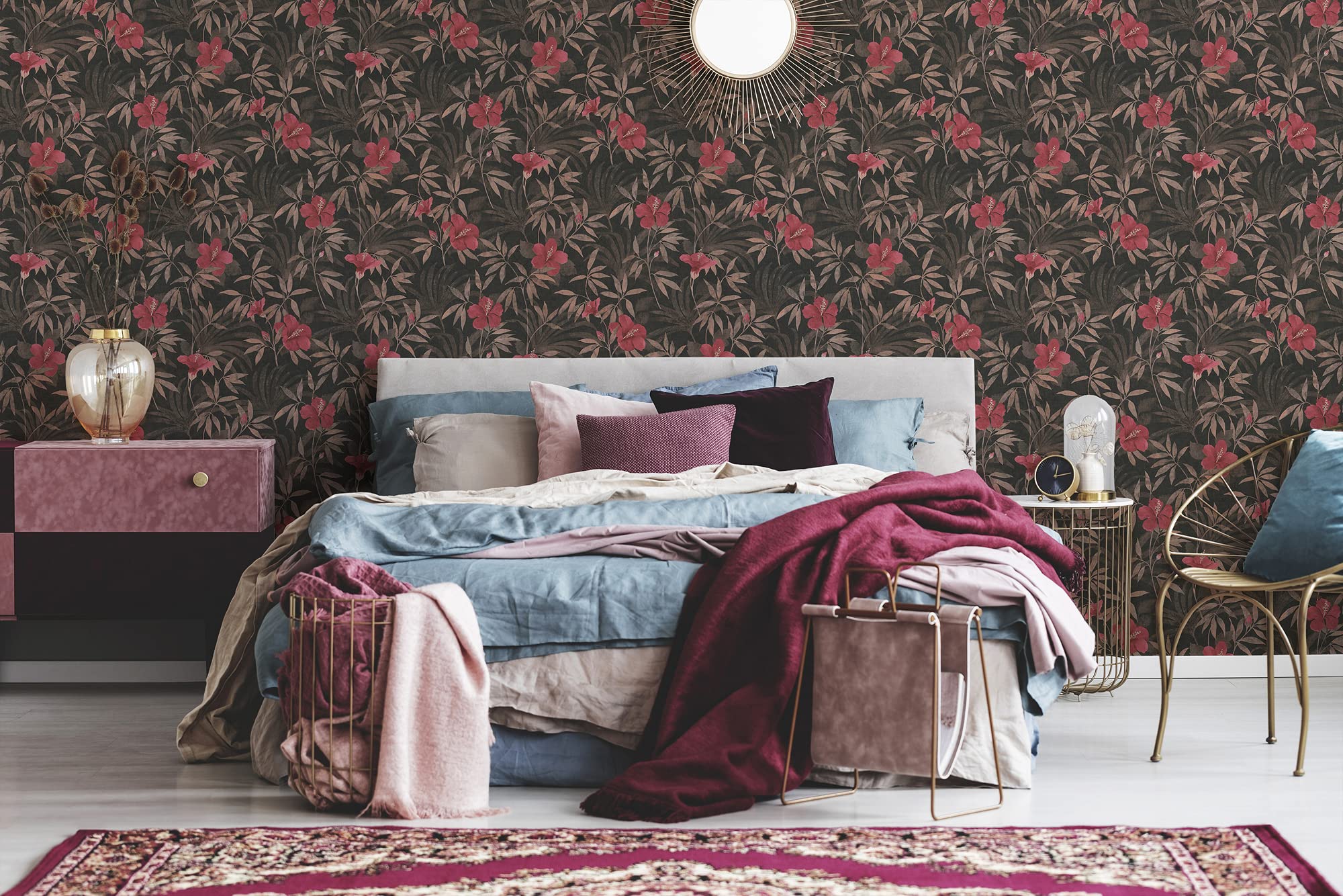 a-s-cr-ation-cuba-380283-blumentapete-braun-floral-vlies image 6