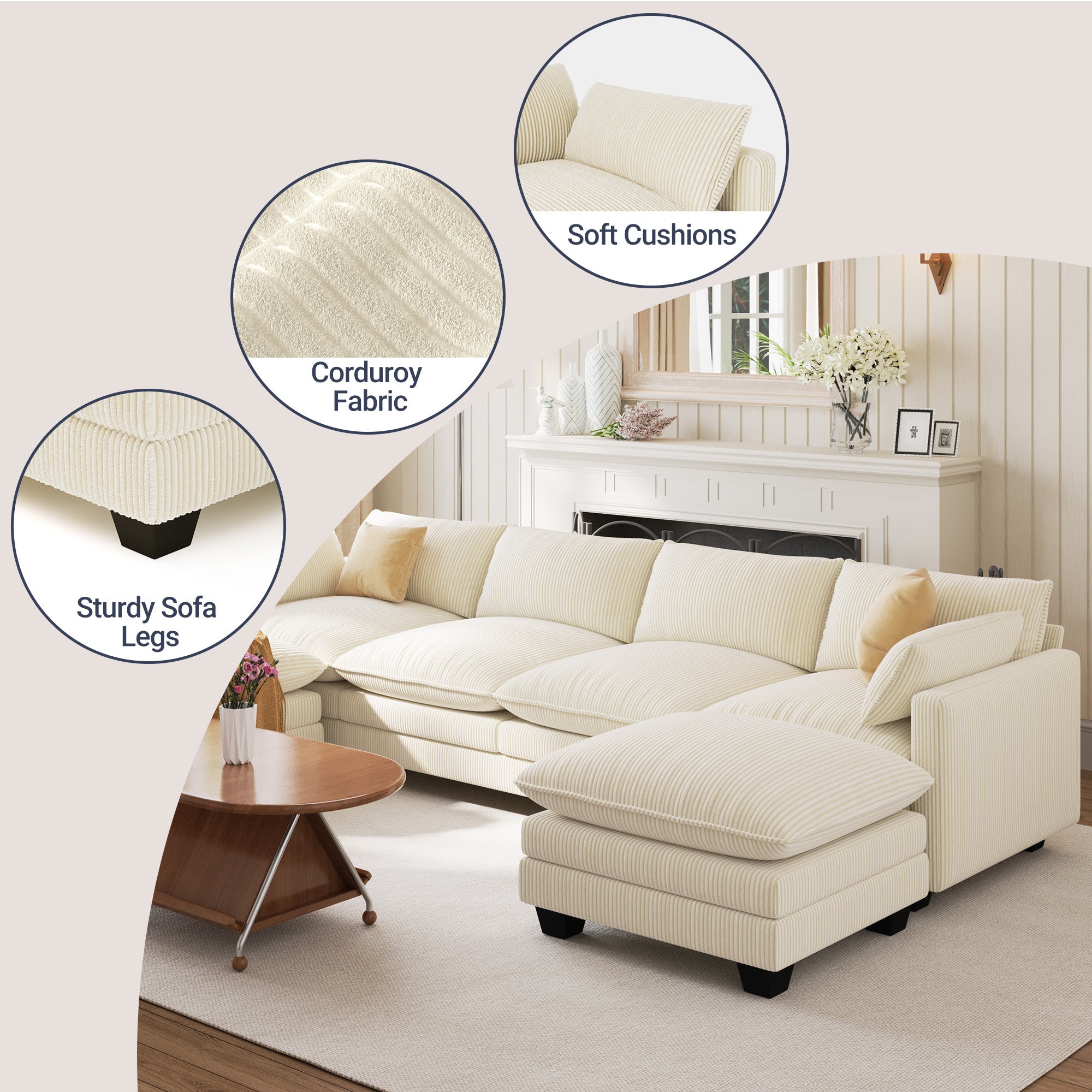 bealife-ar89-ecksofa-cord-beige-u-form-4-sitzer-320-cm image 7