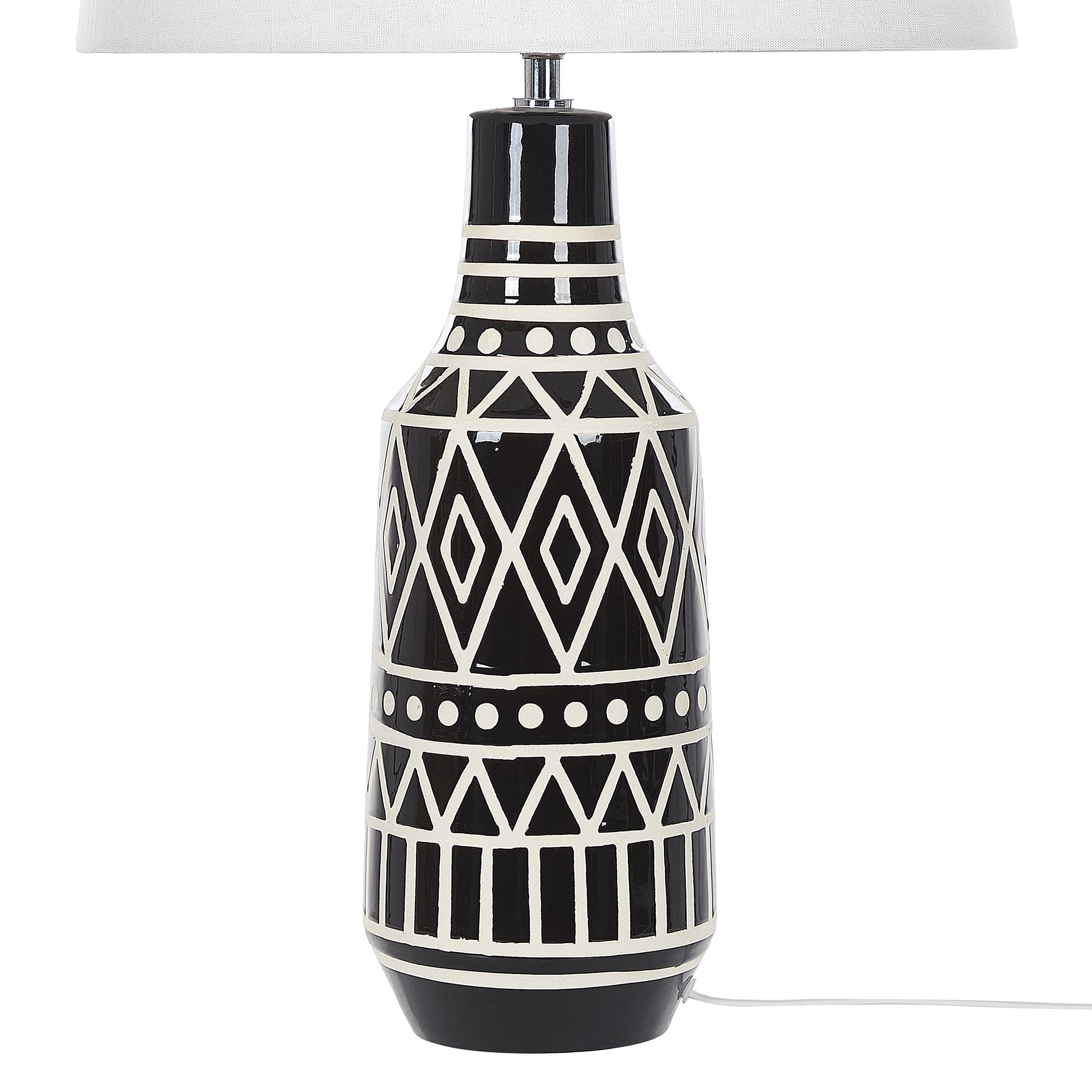 beliani-shabelle-tischlampe-keramik-ethnomotiv-68-cm-schwarz image 5