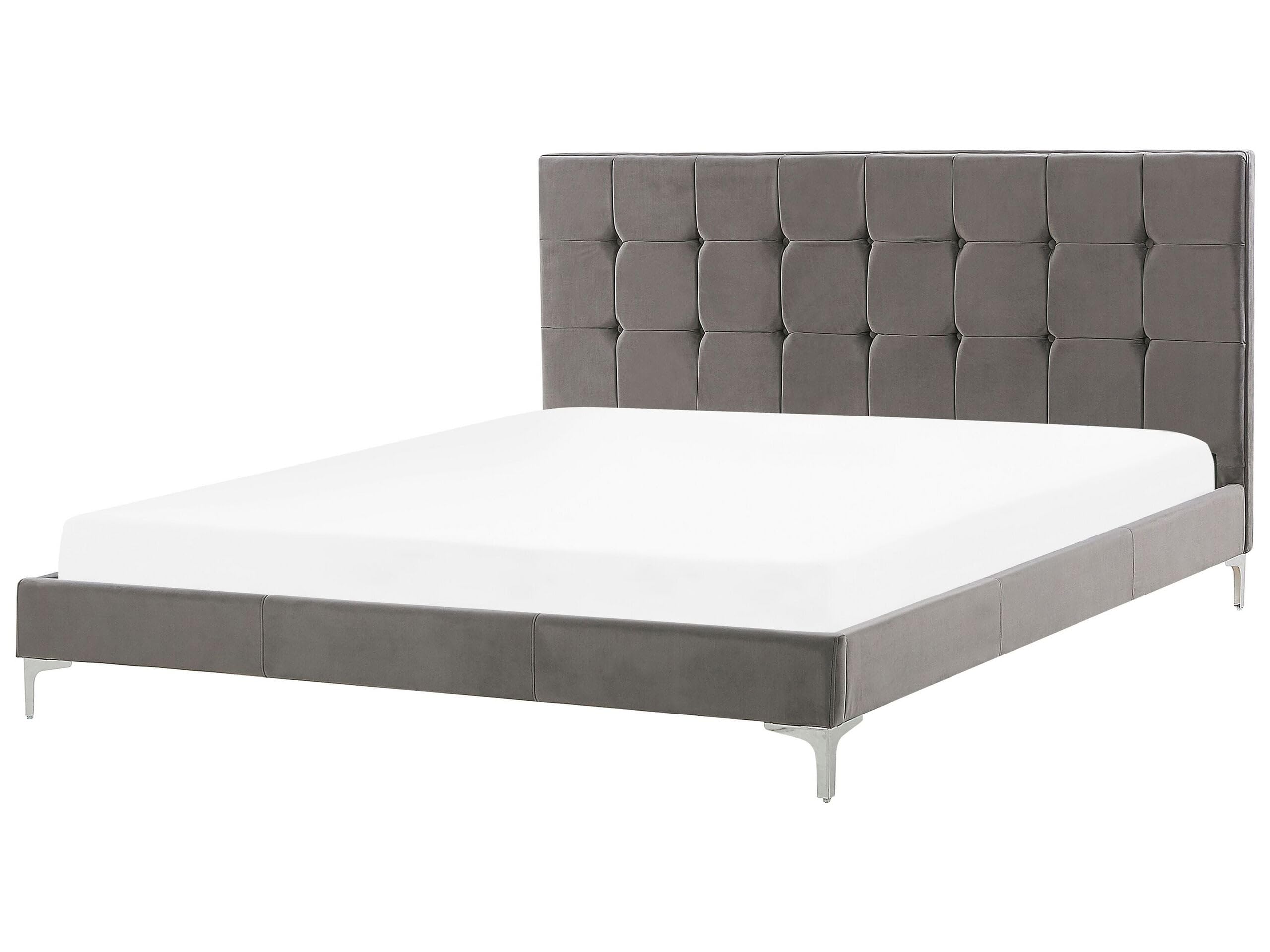 beliani-ambert-doppelbett-samt-grau-180x200-cm image 1