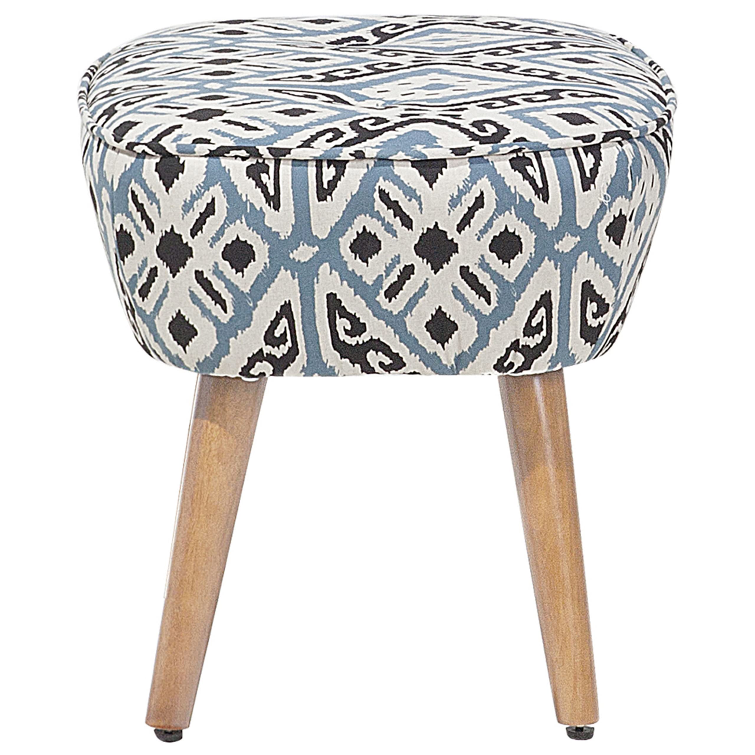 beliani-tumba-sessel-mit-hocker-blau-orientalisch image 8