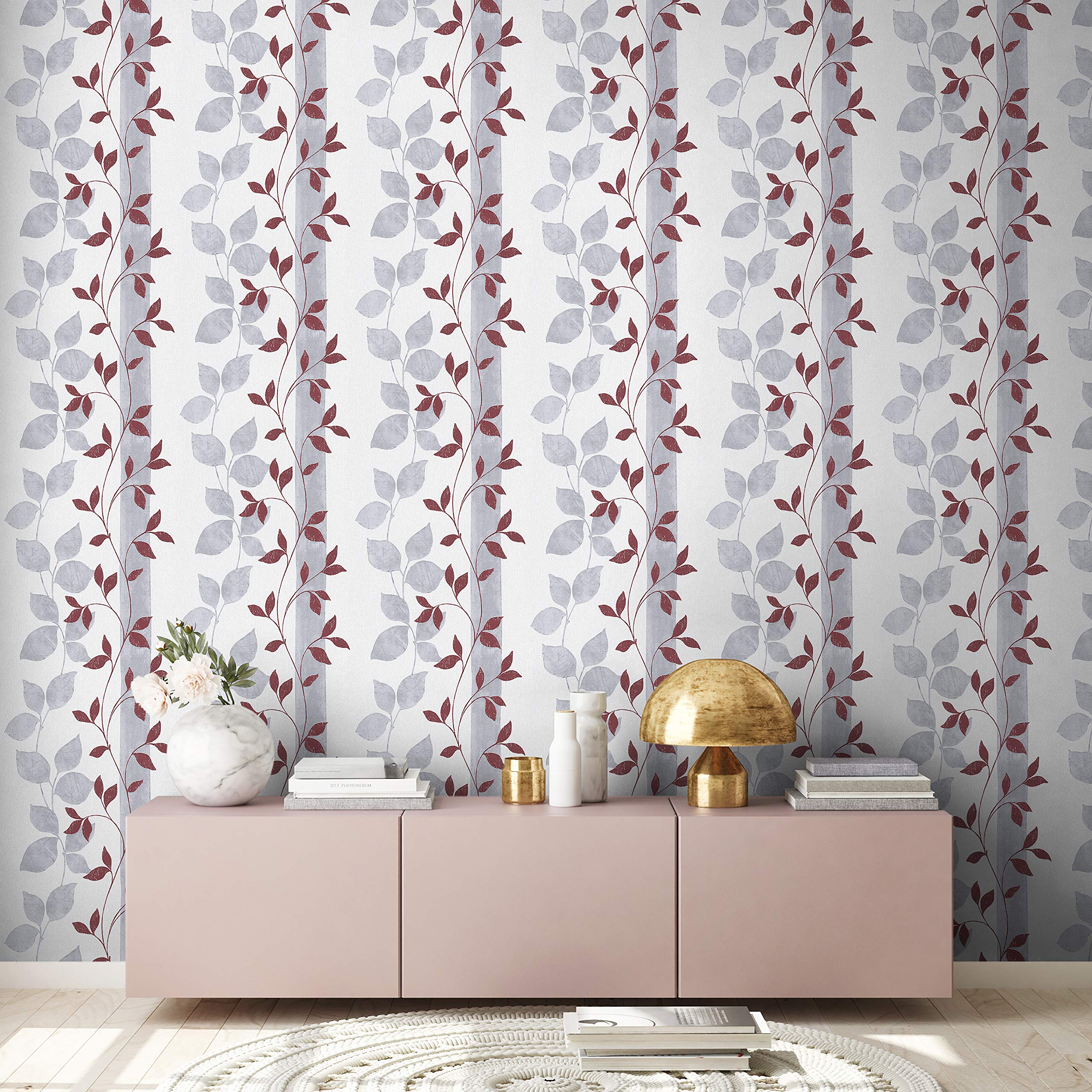 a-s-cr-ation-paloma-300925-vliestapete-floral-grau-rot image 4