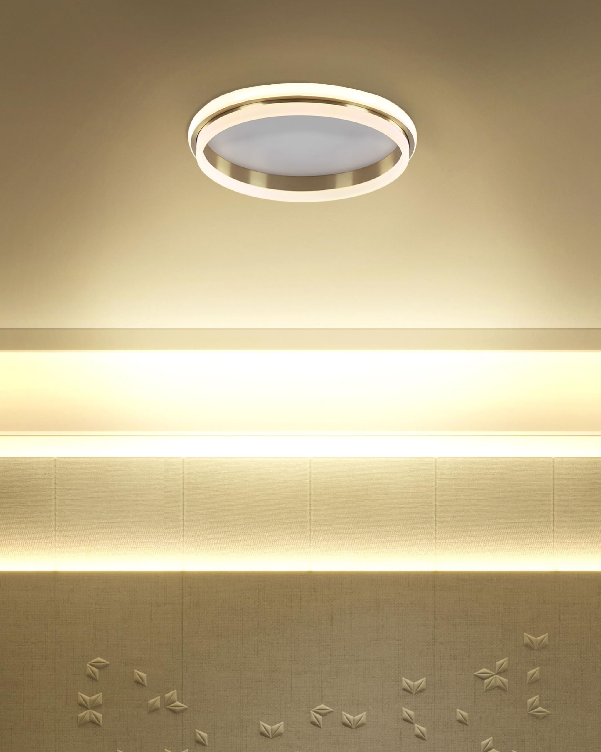 beliani-taping-led-deckenleuchte-ring-gold-wei-warmwei image 2