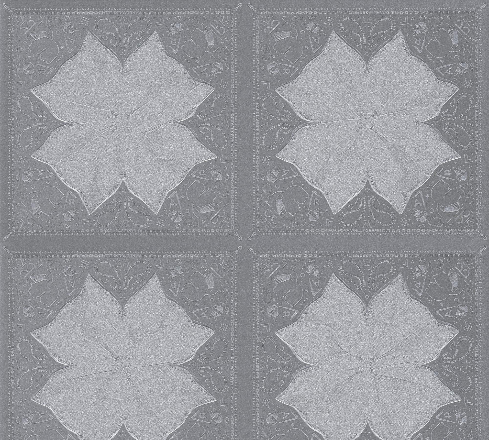 a-s-cr-ation-37845-5-kaleidoscope-vliestapete-grau-metallic image 2