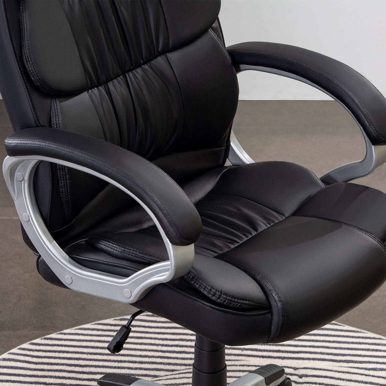 homall-office-leather-chair-b-rostuhl-kunstleder-schwarz-2 image 5