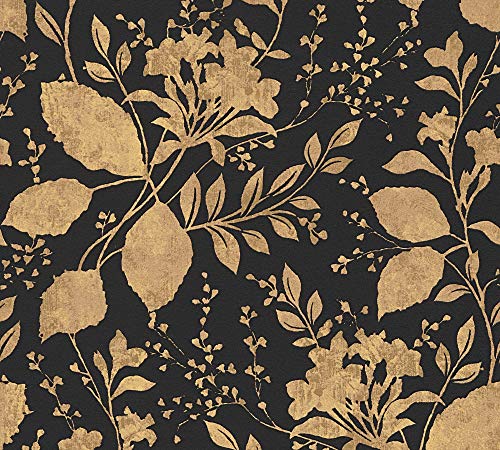 a-s-cr-ation-memory-3-329863-vliestapete-schwarz-floral image 6
