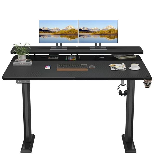 homall-standing-desk-schreibtisch-schwarz-55-zoll-elektrisch image 1