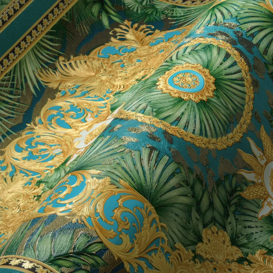 a-s-cr-ation-versace-387032-tapete-dschungel-blau-gold-vlies image 1