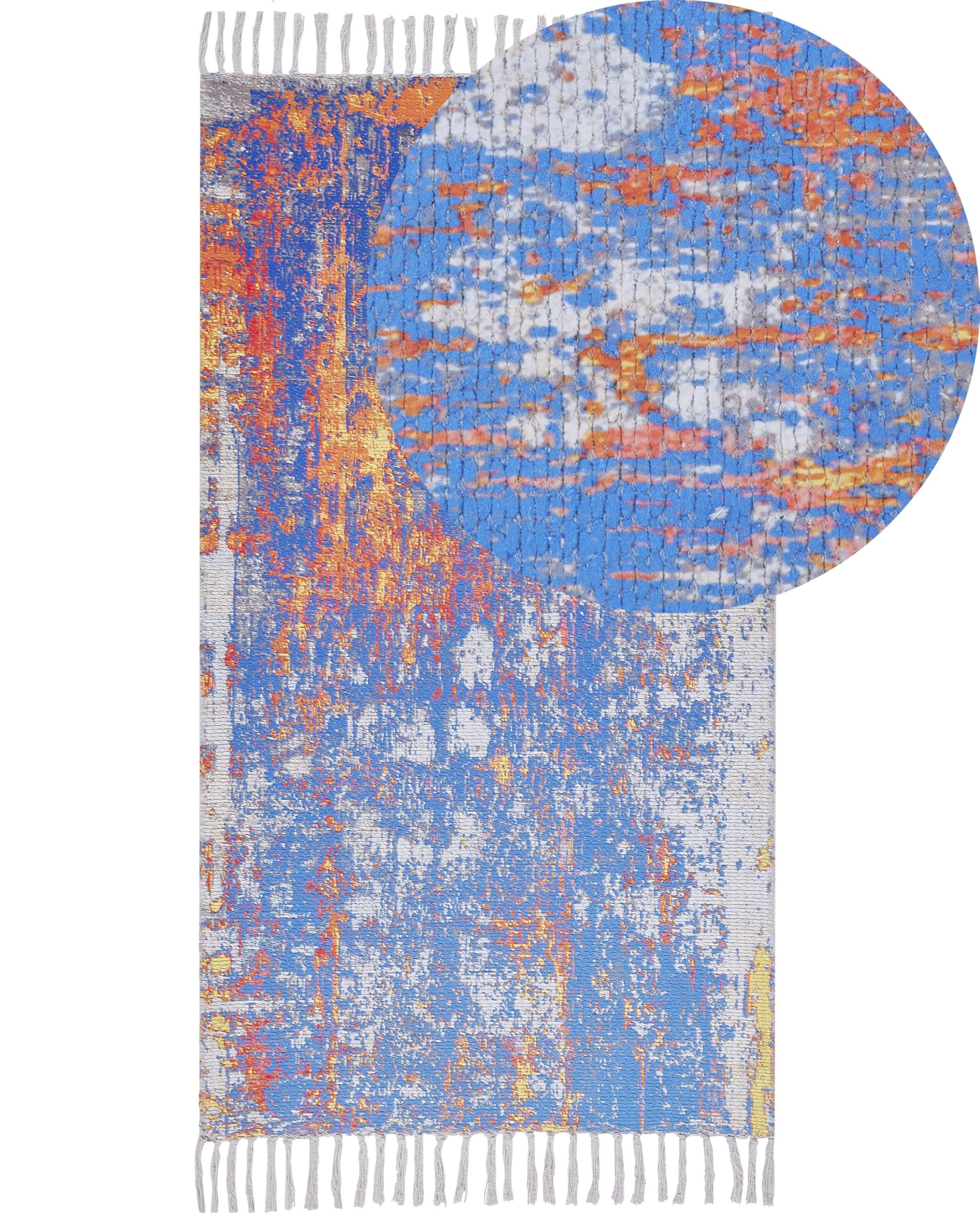 beliani-acarlar-teppich-140-x-200-cm-bunt-abstrakt-kurzflor image 7