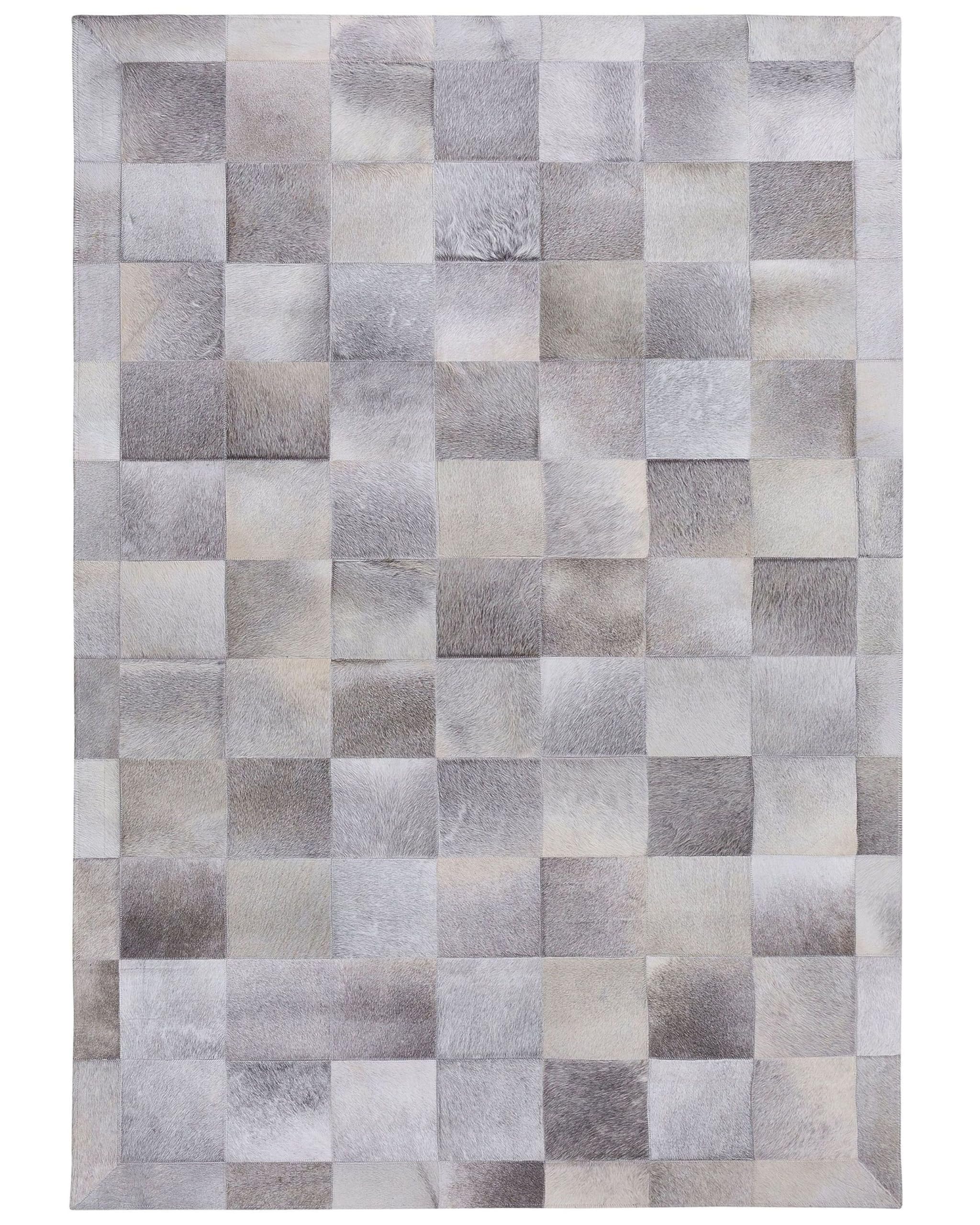 beliani-alacam-echtleder-teppich-140x200-cm-hellgrau image 7
