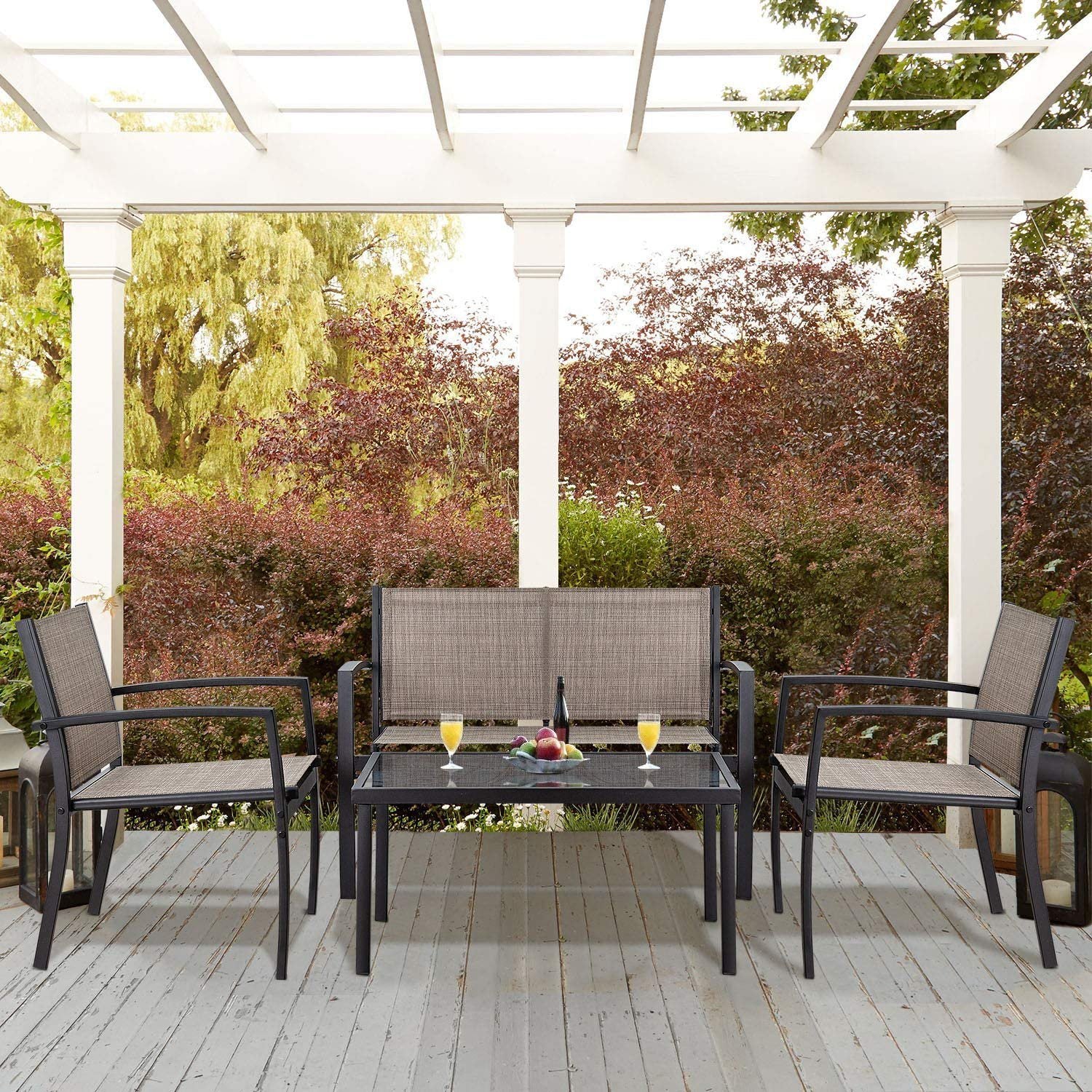 homall-patio-furniture-gartenm-bel-set-schwarz-4-teilig-glas image 2