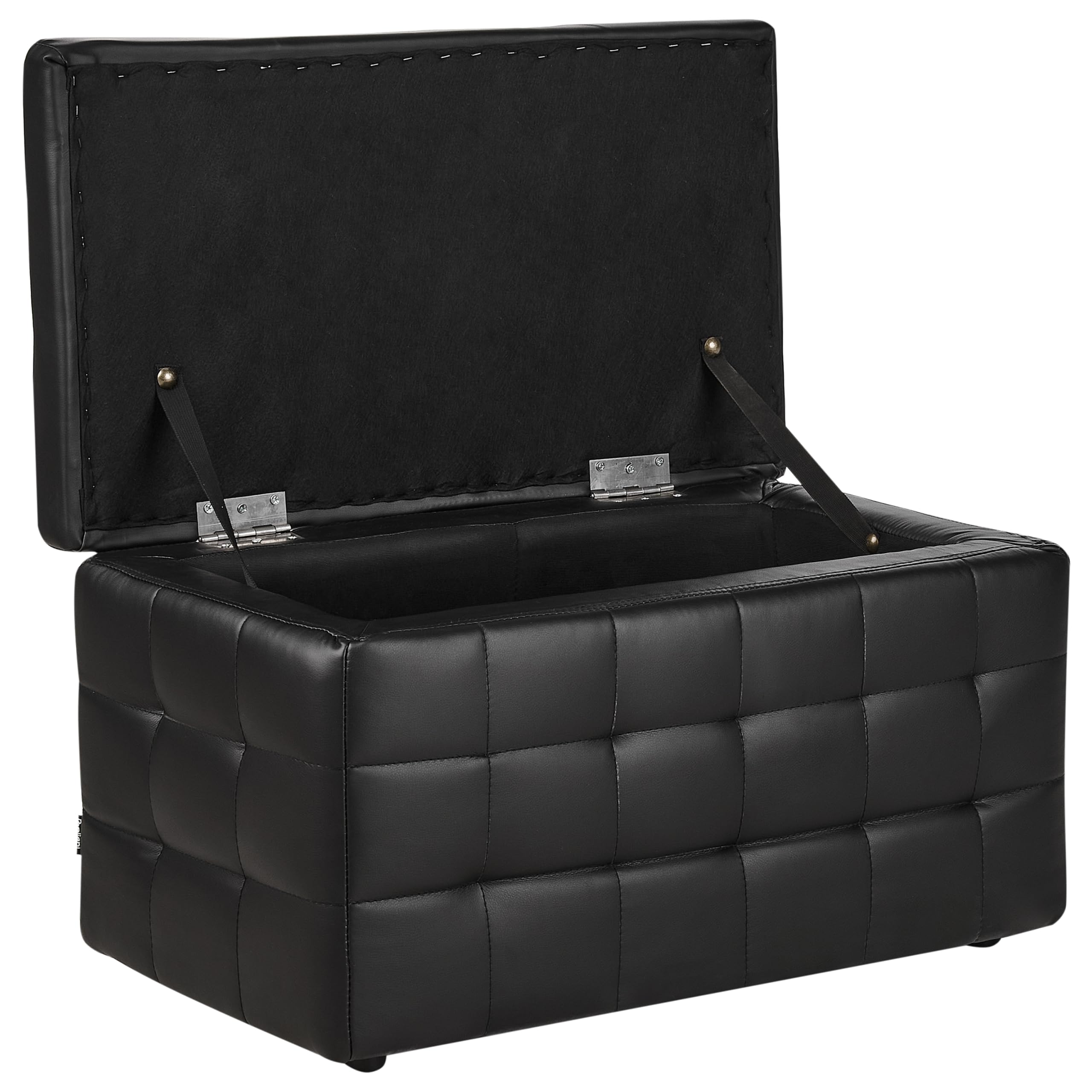 beliani-michigan-hocker-mit-stauraum-kunstleder-schwarz image 5