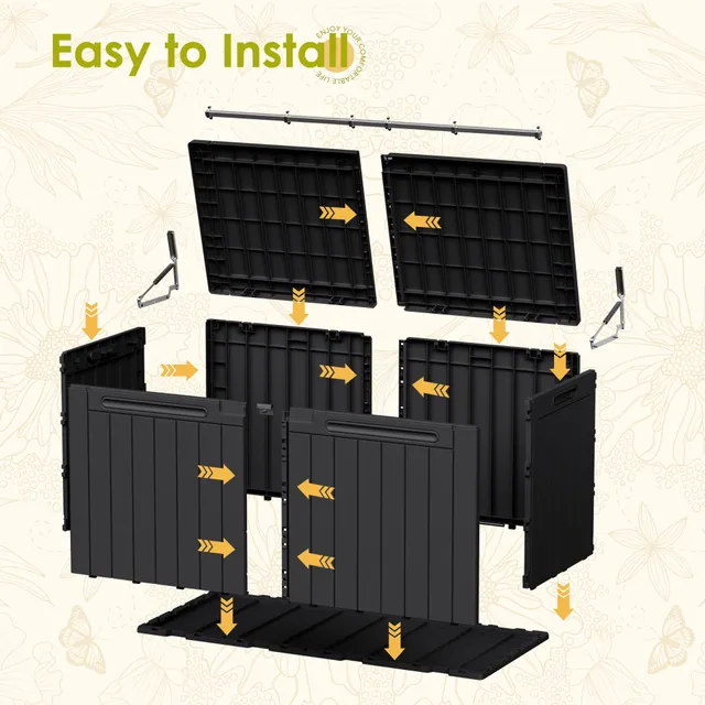 homall-patio-deck-box-aufbewahrungsbox-98-gallonen-schwarz image 1