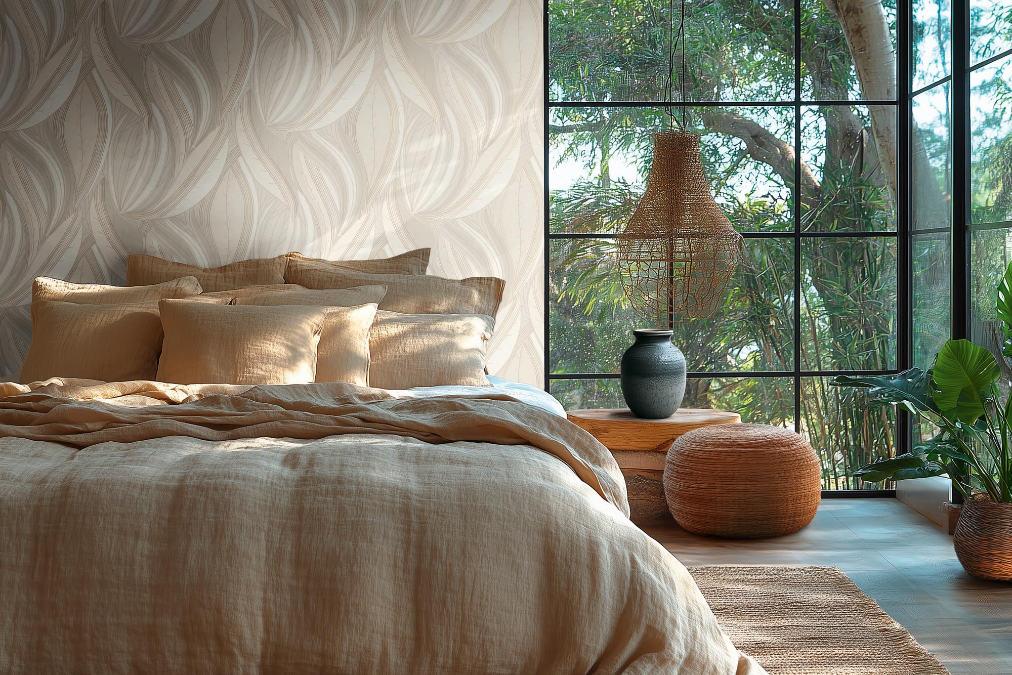 livingwalls-bl-ttertapete-waikiki-creme-beige-hellgrau-10-05-m image 8