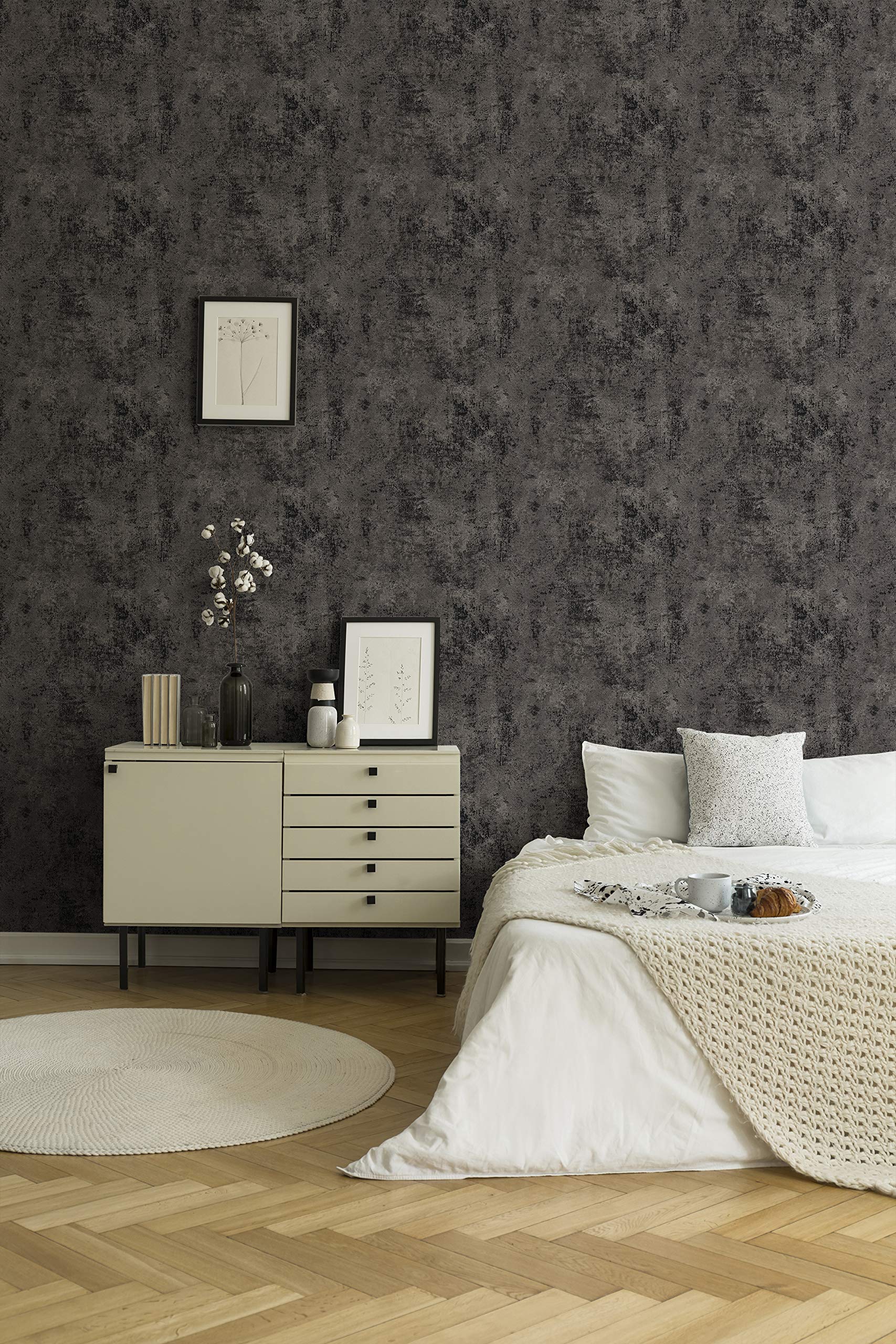 livingwalls-new-walls-urban-grace-vliestapete-schwarz-metallic image 5