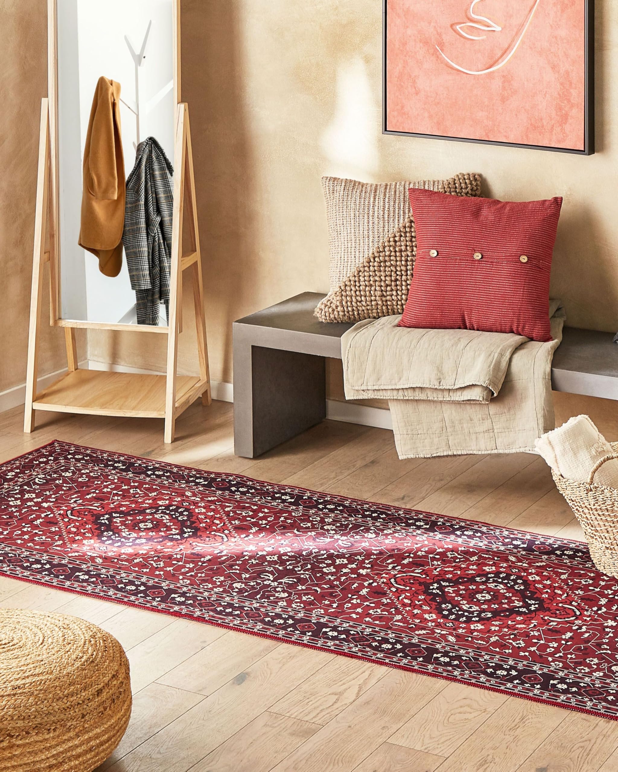 beliani-vadkadam-teppich-l-ufer-80x300-cm-rot-orientalisch image 2