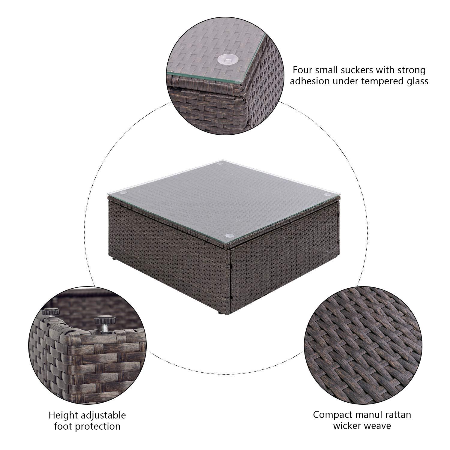 homall-patio-furniture-lounge-set-5-tlg-gartenm-bel-blau-rattan image 7