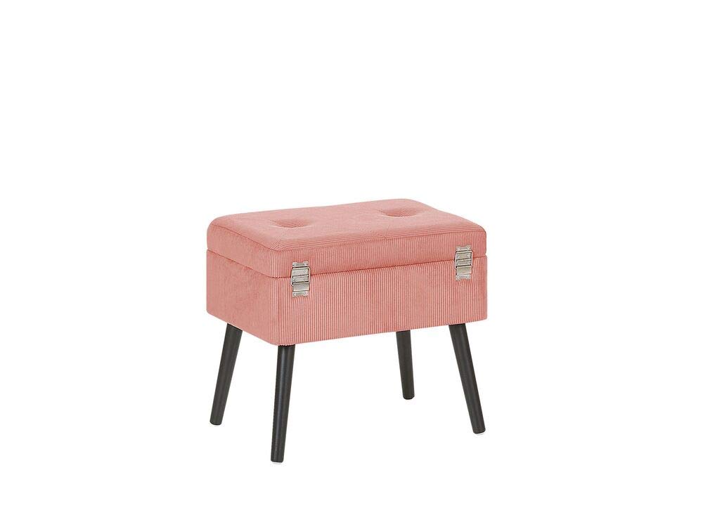beliani-mallard-hocker-mit-stauraum-cord-rosa image 5