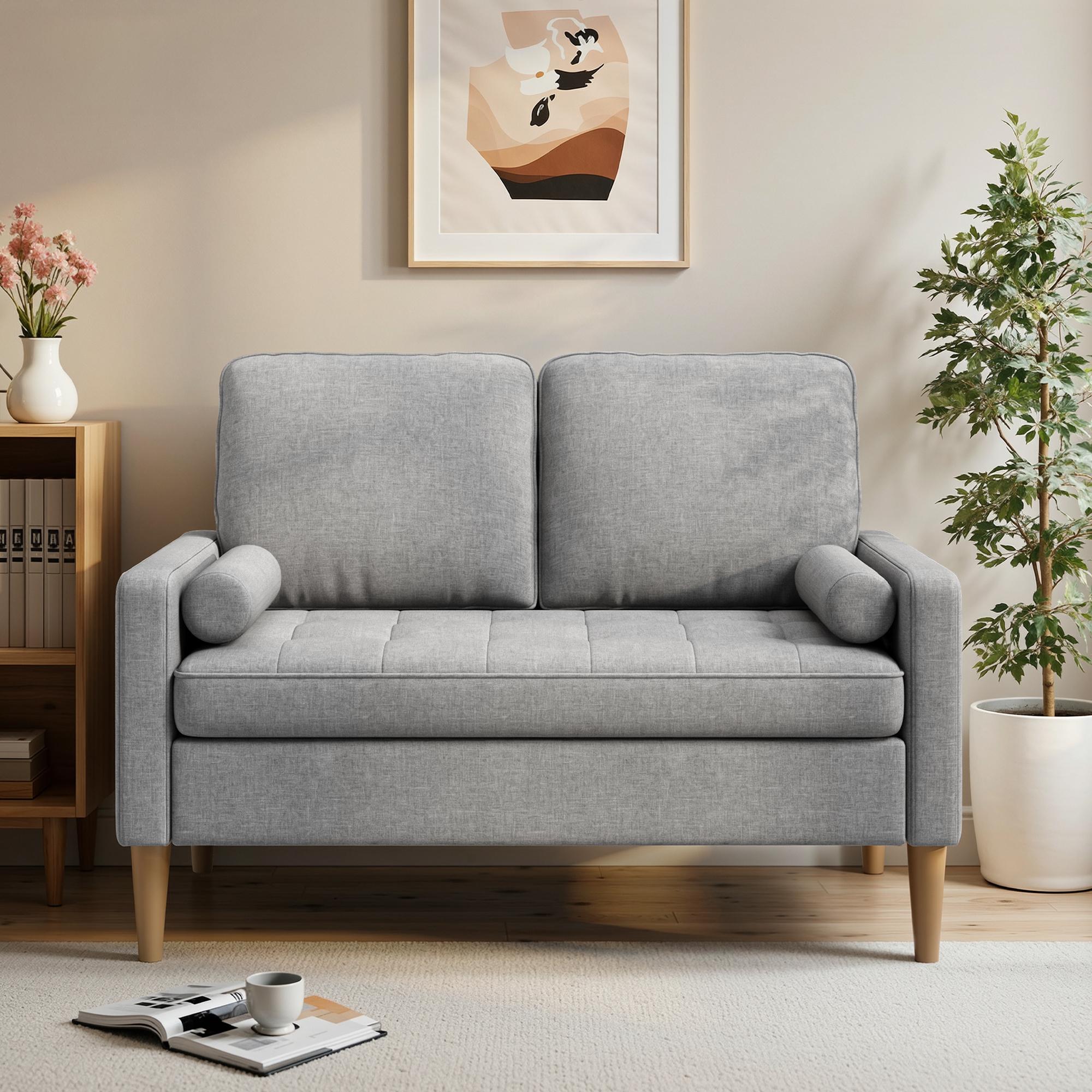 bealife-ar38-2-sitzer-sofa-grau-leinen-baumwolle-121-cm image 7