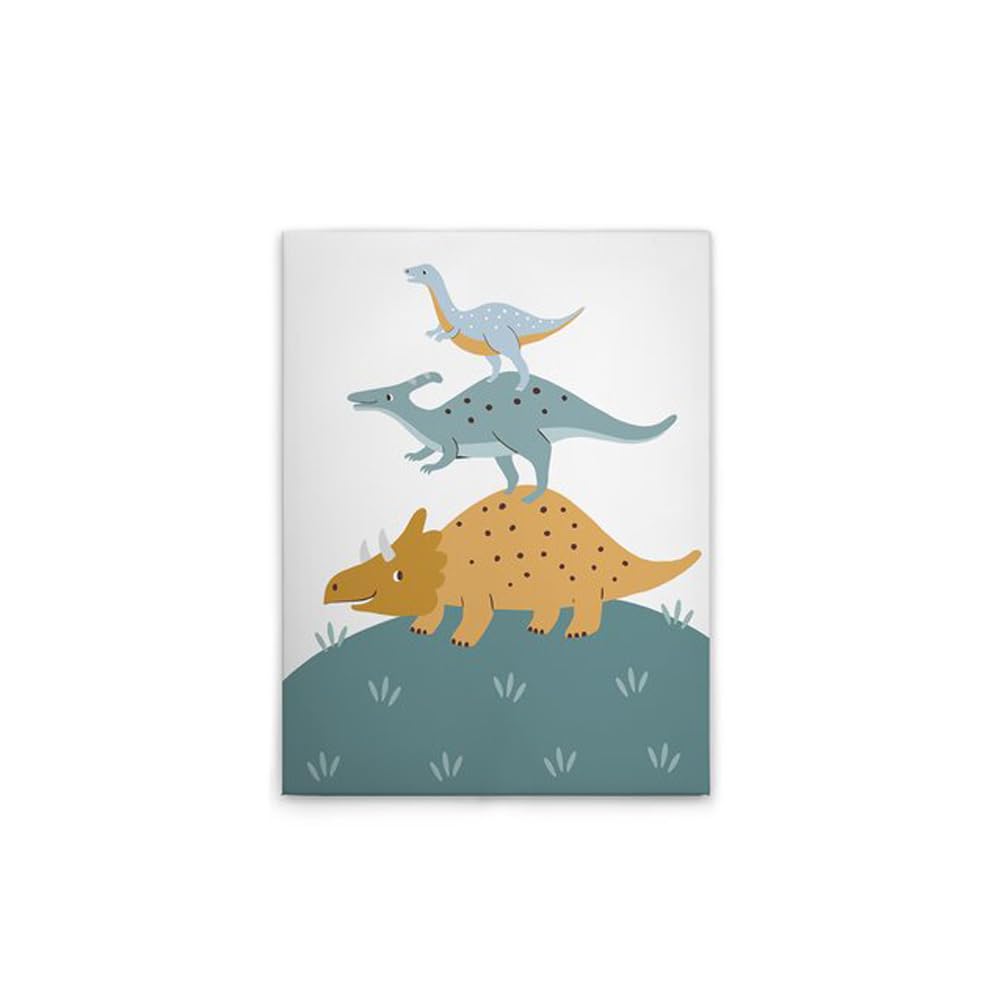 a-s-cr-ation-leinwandbild-dinosaurier-beige-blau-30x40-cm-dd129448 image 1